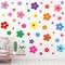 288 Pcs Y2k Cute Flowers Wall Sticker Colorful Floral Wall Decal Vinyl Peel and Stick Preppy Hippie Stickers Aesthetic Wall Flowers Wall Decor for Nursery Bedroom(9.1 x 11.4 Inch,Bright Colors)